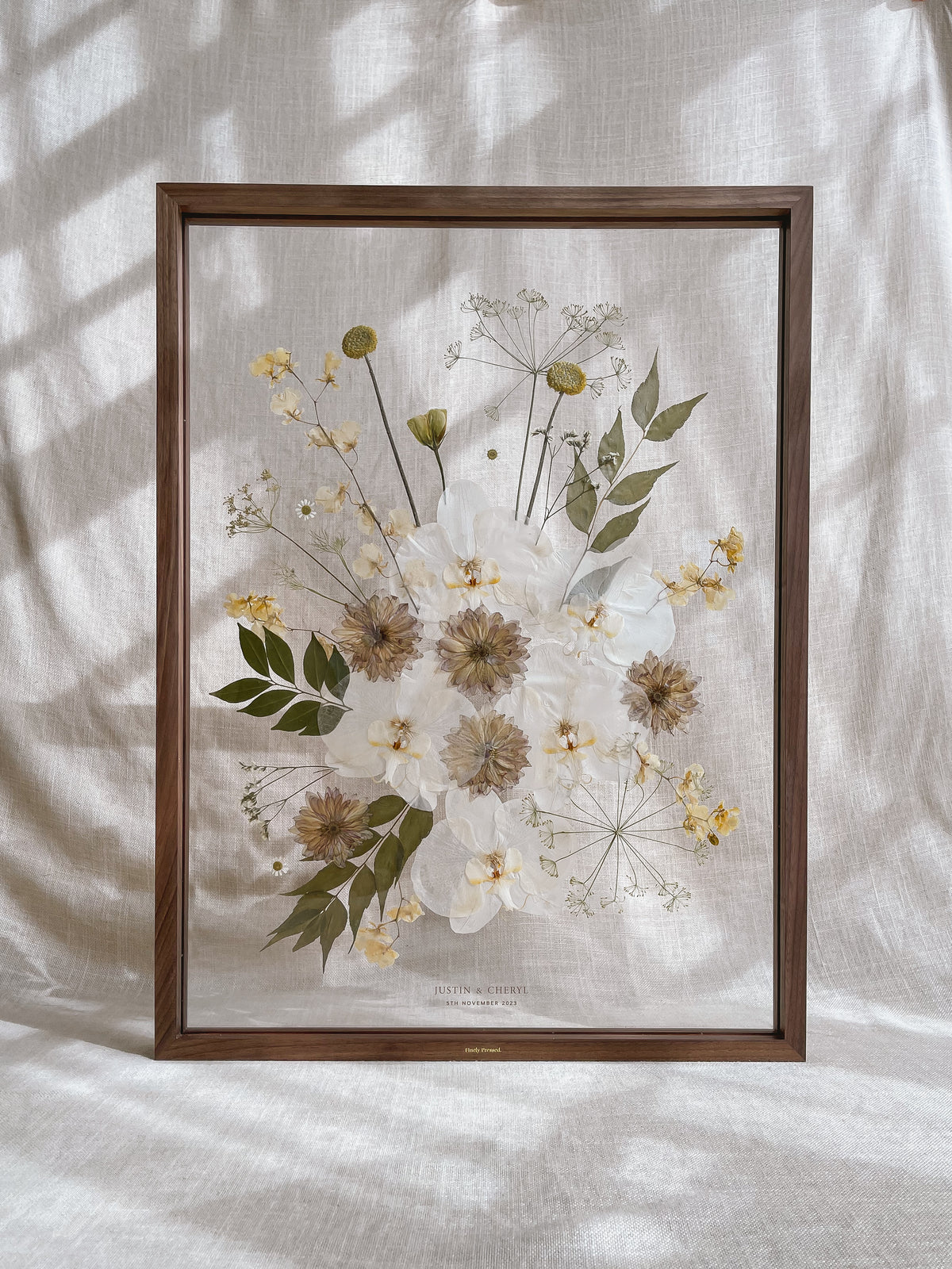 Wedding Pressed Flower Preservation at Finely Pressed
